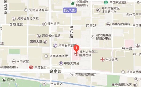郑州大学第二附属医院的位置
